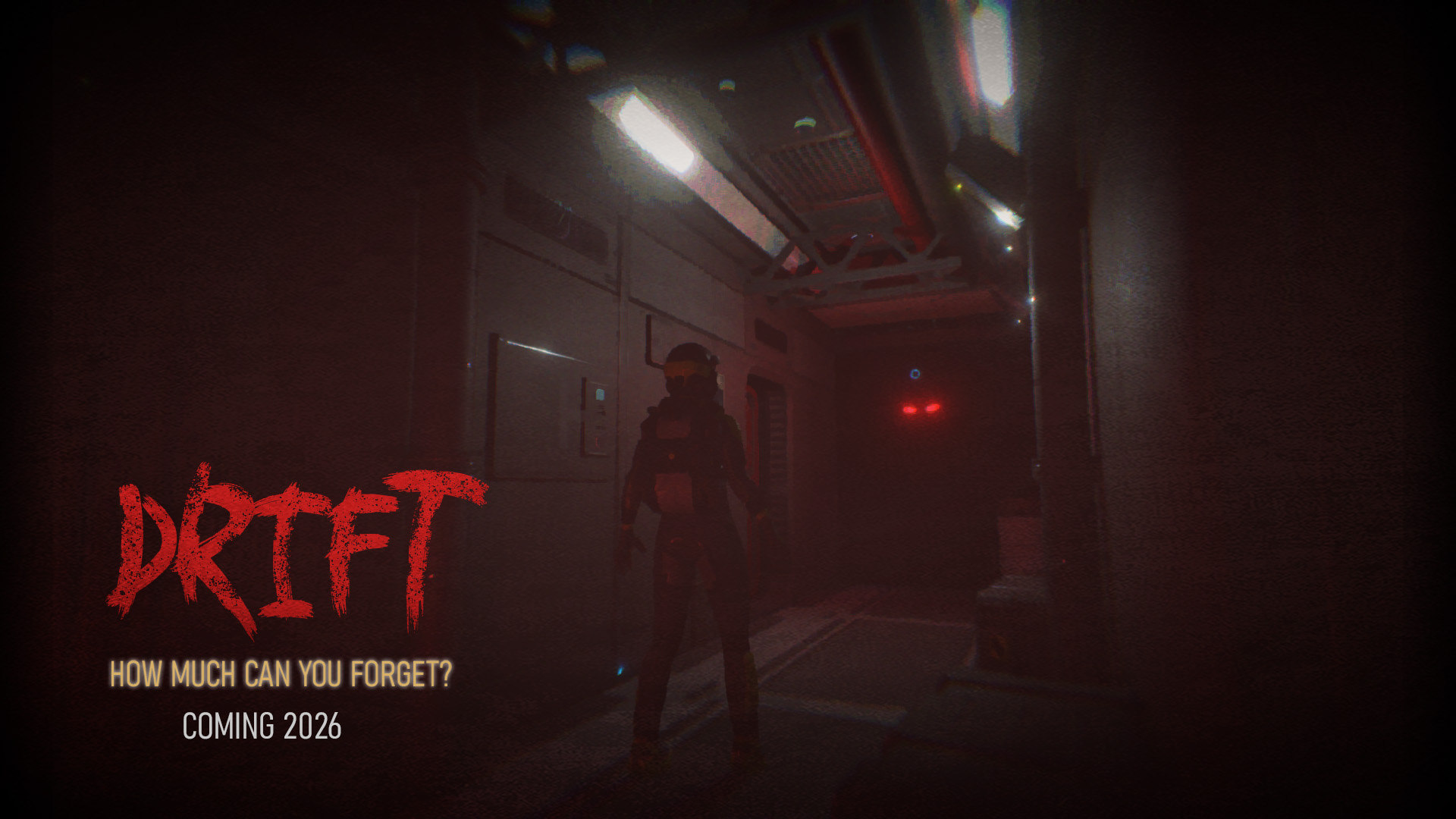 Promotional banner for the upcoming sci-fi horror game DRIFT.