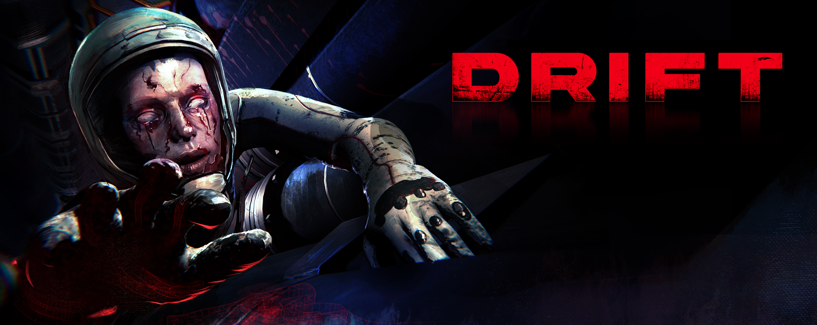 Promotional banner for the upcoming sci-fi horror game DRIFT.
